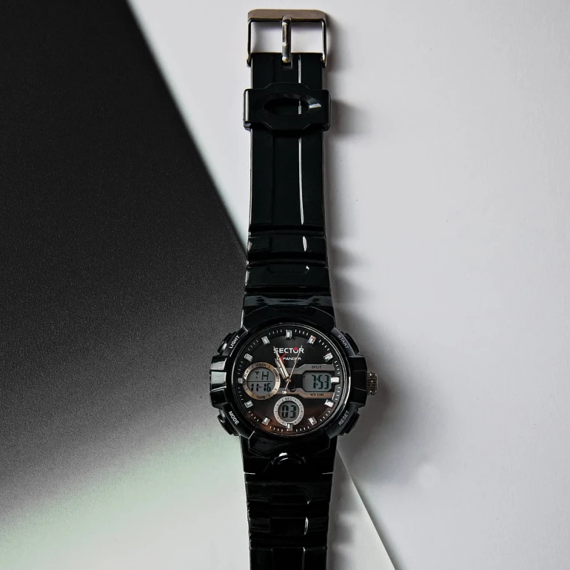 Montre Sector - Ex-46 - Digitale - Blanc et Noir - R3251242505