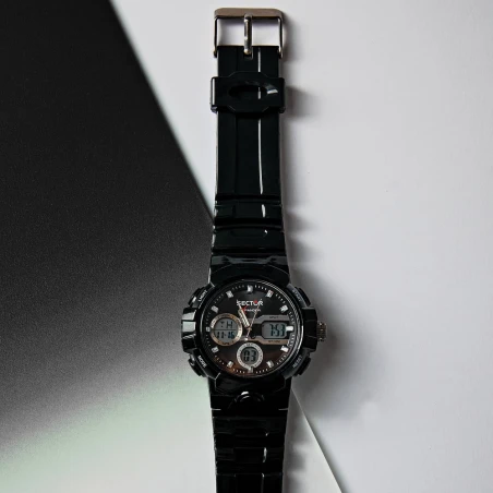 Montre Sector - Ex-46 - Digitale - Blanc et Noir - R3251242505