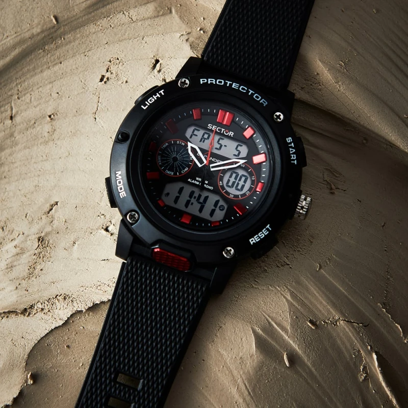 Montre Sector - Ex-44 - Digitale - Noir - R3251292002