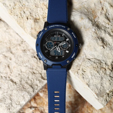Montre Sector - Ex-44 - Digitale - Bleu - R3251292006