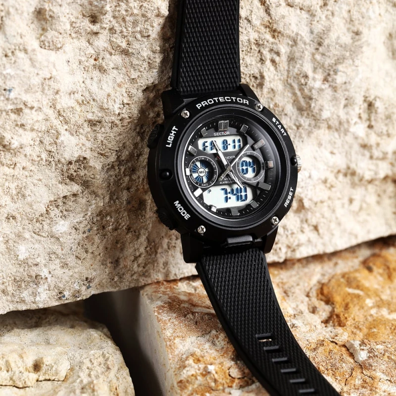 Montre Sector - Ex-45 - Digitale - Noir - R3251293004