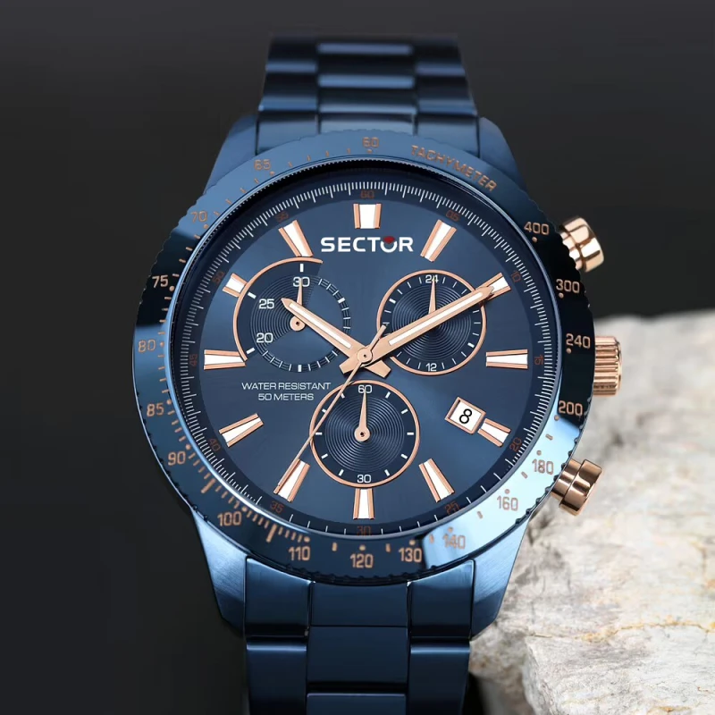 Montre Sector - 270 - Chronographe - Bleu - R3273778004