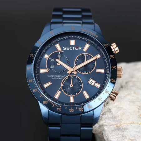 Montre Sector - 270 - Chronographe - Bleu - R3273778004