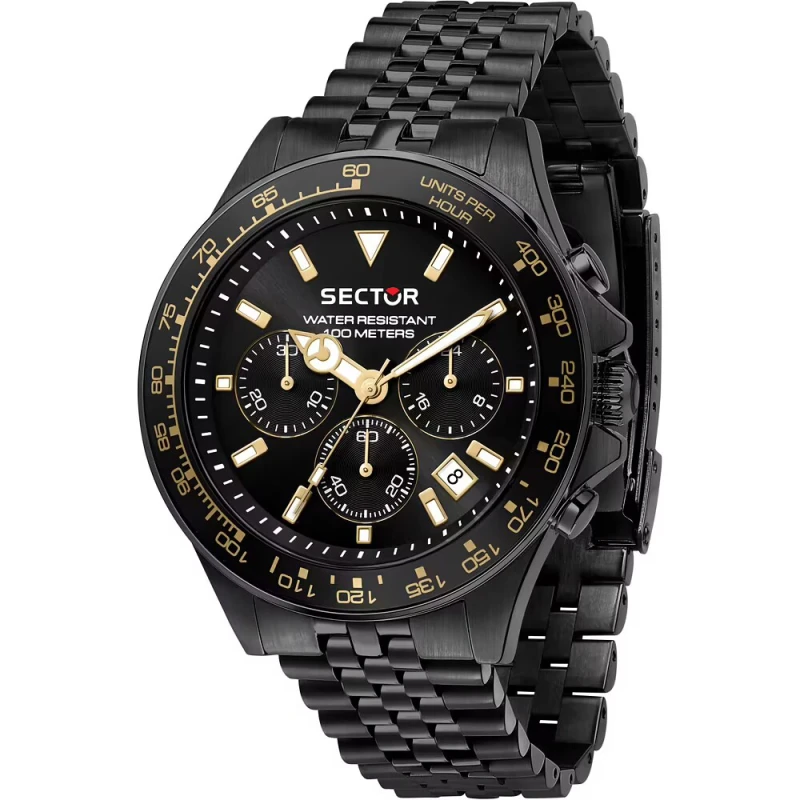 Montre Sector - 230 - Chronographe - Noir et Or - R3273661029