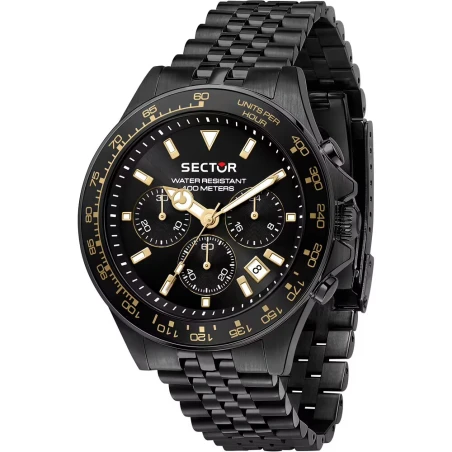 Montre Sector - 230 - Chronographe - Noir et Or - R3273661029