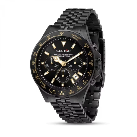 Montre Sector - 230 - Chronographe - Noir et Or - R3273661029