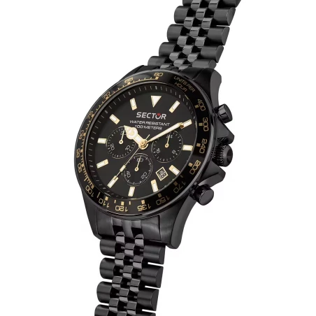Montre Sector - 230 - Chronographe - Noir et Or - R3273661029