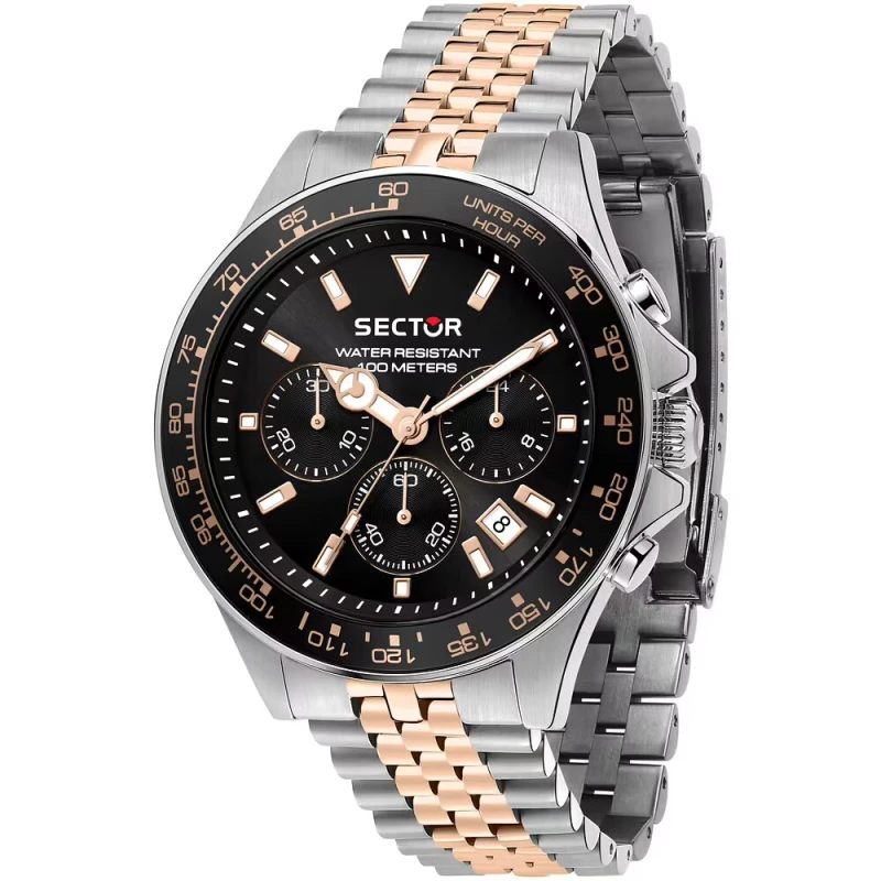 Montre Sector - 230 - Chronographe - Argent et Or rose - R3273661031