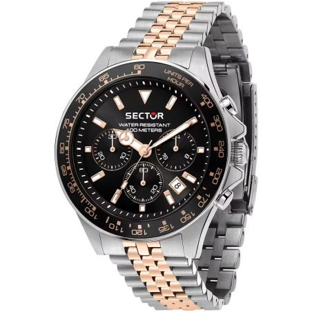 Montre Sector - 230 - Chronographe - Argent et Or rose - R3273661031