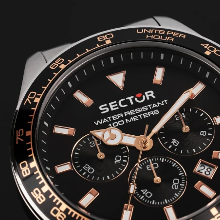 Montre Sector - 230 - Chronographe - Argent et Or rose - R3273661031