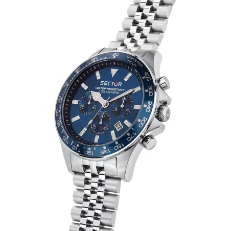 Montre Sector - 230 - Chronographe - Argent et Bleu - R3273661032