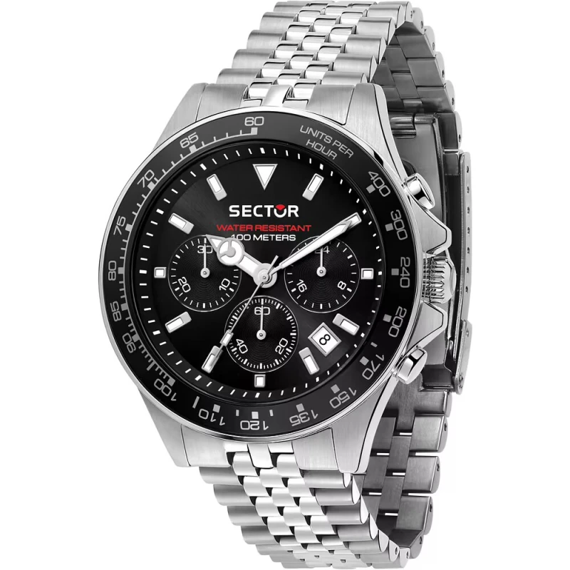 Montre Sector - 230 - Chronographe - Argent et Noir - R3273661033