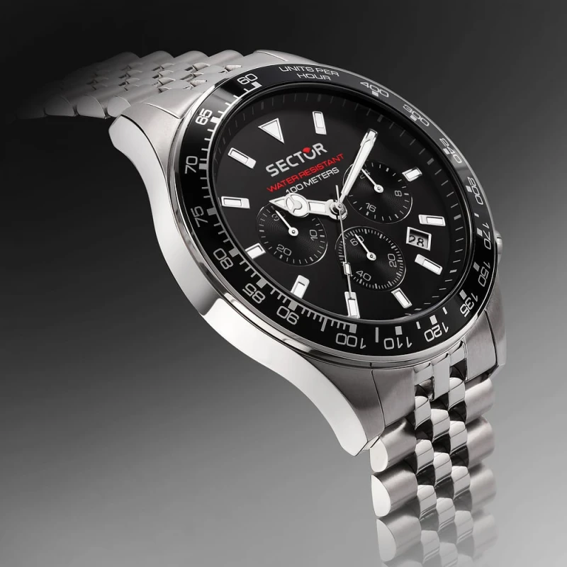 Montre Sector - 230 - Chronographe - Argent et Noir - R3273661033