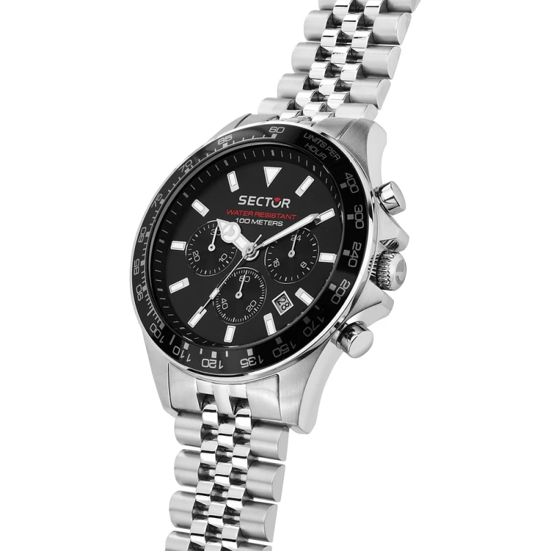 Montre Sector - 230 - Chronographe - Argent et Noir - R3273661033