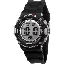Montre Sector - Ex-32 - Digitale - Argent et noir - R3251544001