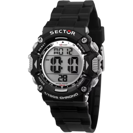 Montre Sector - Ex-32 - Digitale - Argent et noir - R3251544001