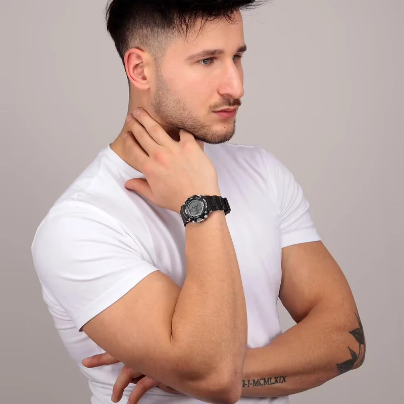 Montre Sector - Ex-32 - Digitale - Argent et noir - R3251544001