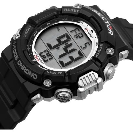 Montre Sector - Ex-32 - Digitale - Argent et noir - R3251544001
