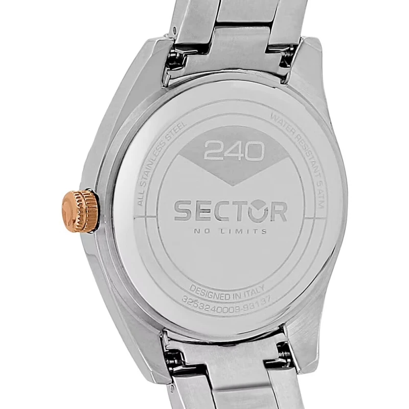 Montre Sector - 240 - Multifonction - Or rose et Argent - R3253240009
