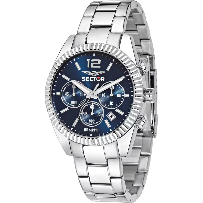 Montre Sector - 240 - Chronographe - Bleu et Rayon du soleil - R3273676004