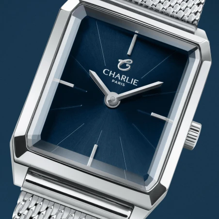 Montre Charlie Paris - MONCEAU Acier & Bleu
