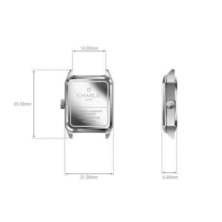 Montre Charlie Paris - MONCEAU Acier & Bleu