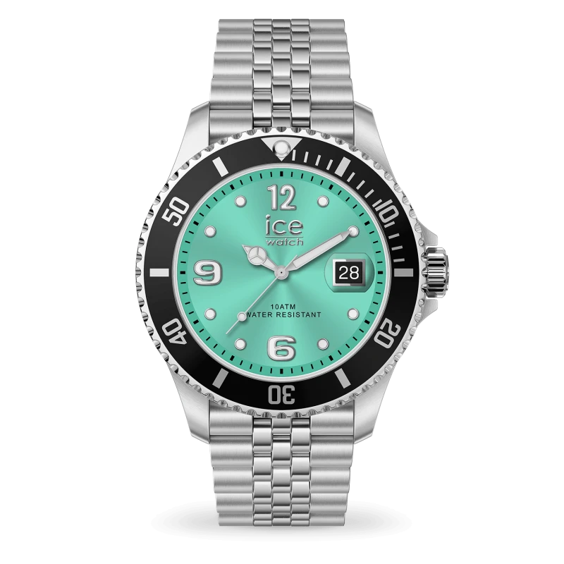 Montre Ice-Watch - ICE steel - Noire Turquoise Argentée - 41 mm