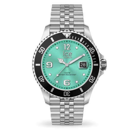 Montre Ice-Watch - ICE steel - Noire Turquoise Argentée - 41 mm