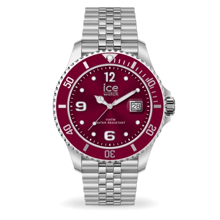 Montre Ice-Watch - ICE steel - Bordeaux Argentée - 34 mm