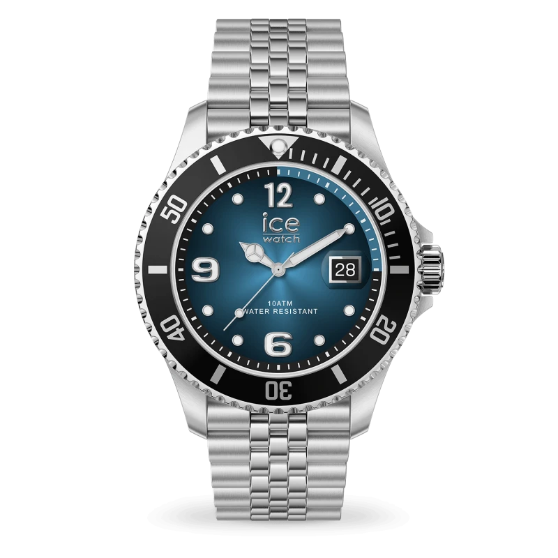 Montre Ice-Watch - ICE steel - Bleu Océan Argentée - 41 mm