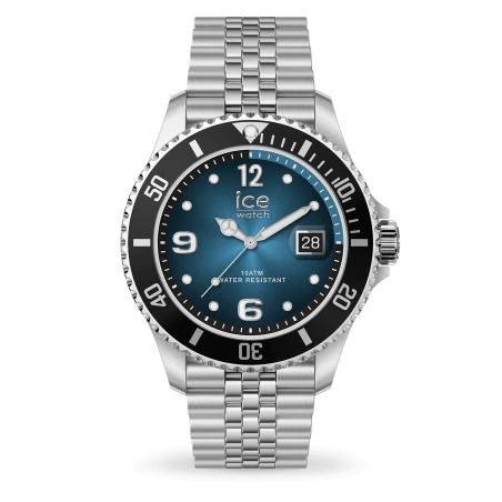 Montre Ice-Watch - ICE steel - Bleu Océan Argentée - 41 mm