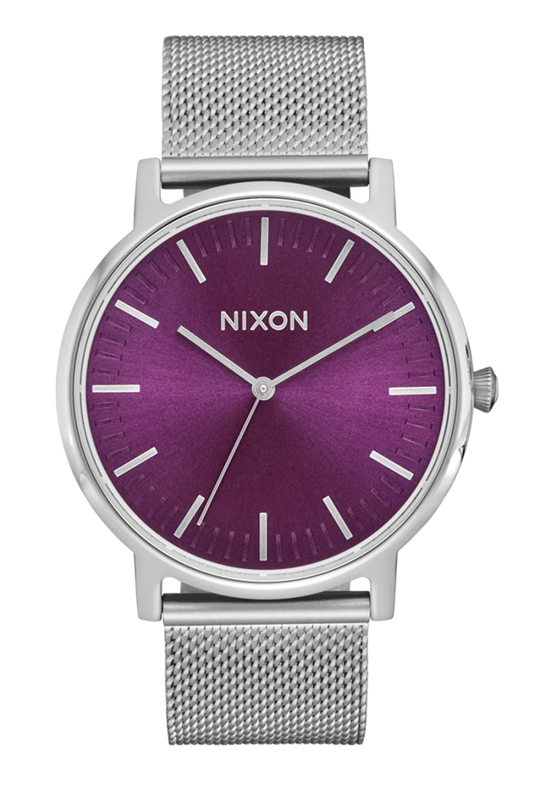 Montre Nixon - Porter Milanese - Rayon de soleil argenté / Violet