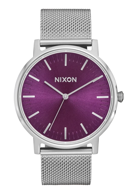 Montre Nixon - Porter Milanese - Rayon de soleil argenté / Violet