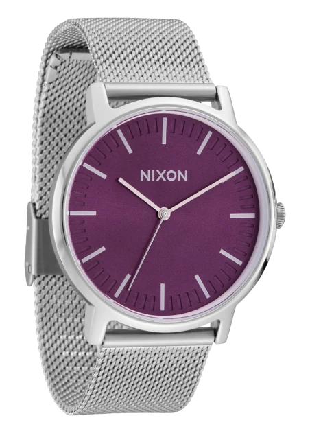 Montre Nixon - Porter Milanese - Rayon de soleil argenté / Violet
