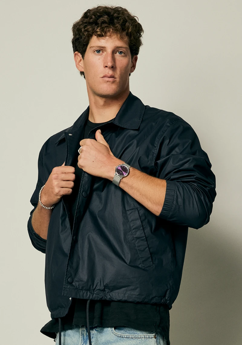 Montre Nixon - Porter Milanese - Rayon de soleil argenté / Violet