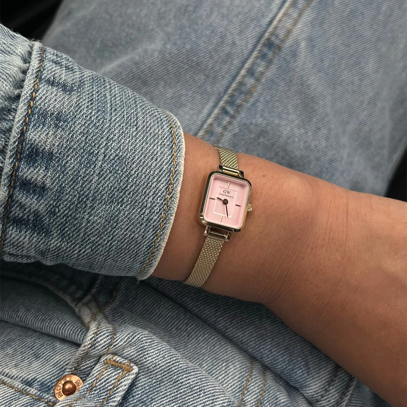 Montre Daniel Wellington - Quadro Mini Evergold Blush - 15.4x18.2mm