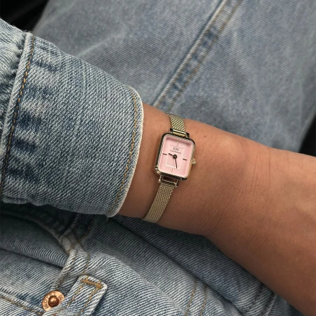Montre Daniel Wellington - Quadro Mini Evergold Blush - 15.4x18.2mm