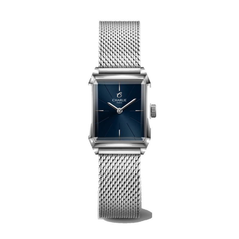 Montre Charlie Paris - MONCEAU Acier & Bleu