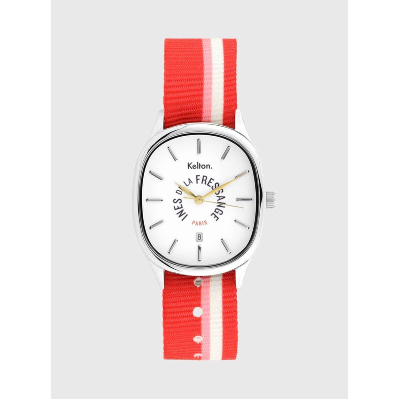Montre Grande Colorama Rouge-Rose Kelton x Ines de la Fressange Paris