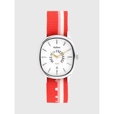 Montre Grande Colorama Rouge-Rose Kelton x Ines de la Fressange Paris