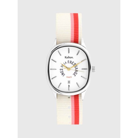 Montre Grande Colorama Rose-Rouge Kelton x Ines de la Fressange Paris