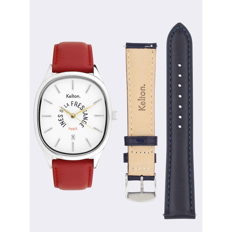 COFFRET : Montre Kelton - Grande Colorama Rouge IDLF