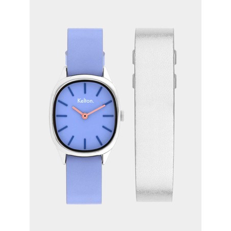COFFRET - Montre Kelton - Colorama Mauve + Bracelet cuir offert