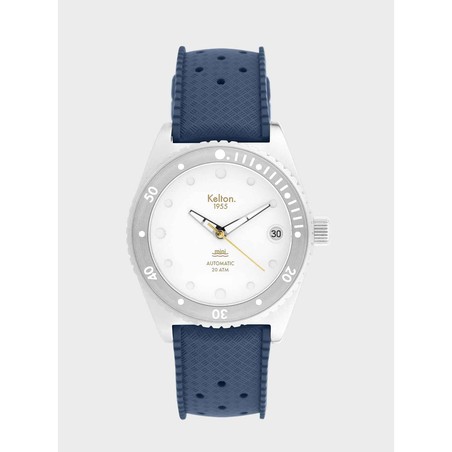 Montre Kelton - de plongée Mini Tropic blanche - 20 ATM - Noir