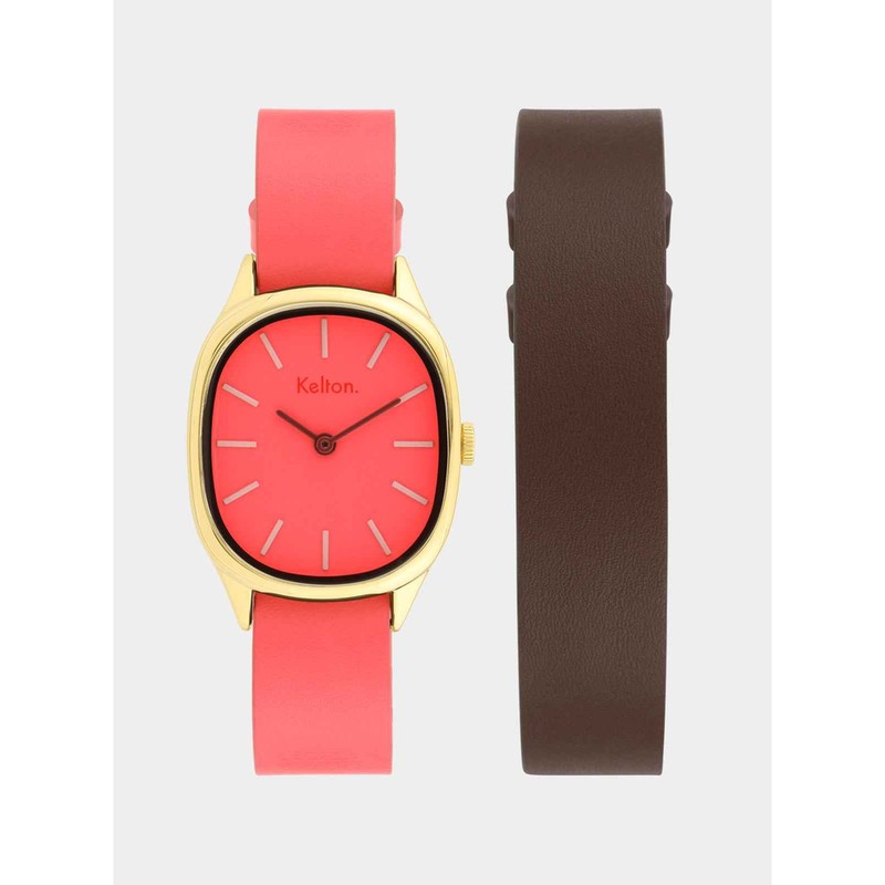 COFFRET - Montre Kelton - Colorama Blush + Bracelet cuir offert