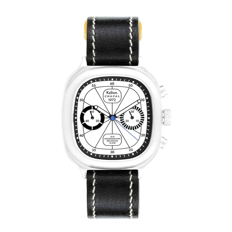 Montre Chronographe 1972 Skywhite Kelton x Chapal - Noir