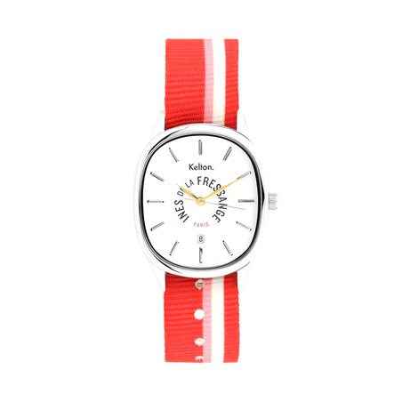 Montre Grande Colorama Rouge-Rose Kelton x Ines de la Fressange Paris