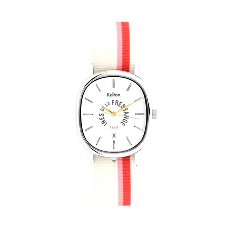 Montre Grande Colorama Rose-Rouge Kelton x Ines de la Fressange Paris