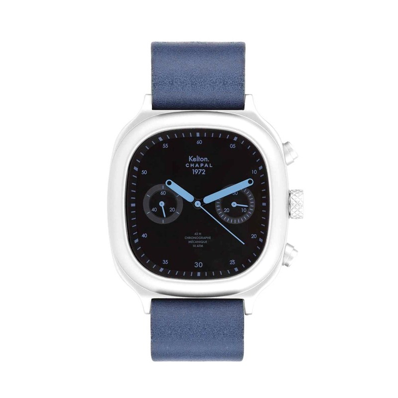 Montre Chronographe 1972 Skyblue Kelton x Chapal - Brun