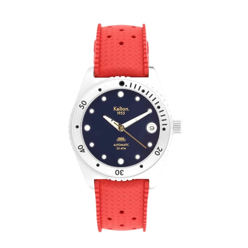 Montre Kelton - de plongée Mini Tropic navy - 20 ATM - Rouge
